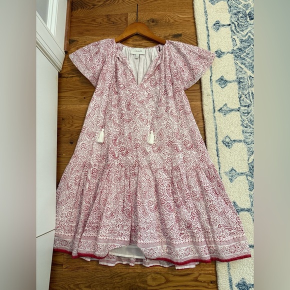 Cleobella Jaya Mini Dress Boho Paisley Preppy Peasant Dress Size Small - Picture 8 of 11